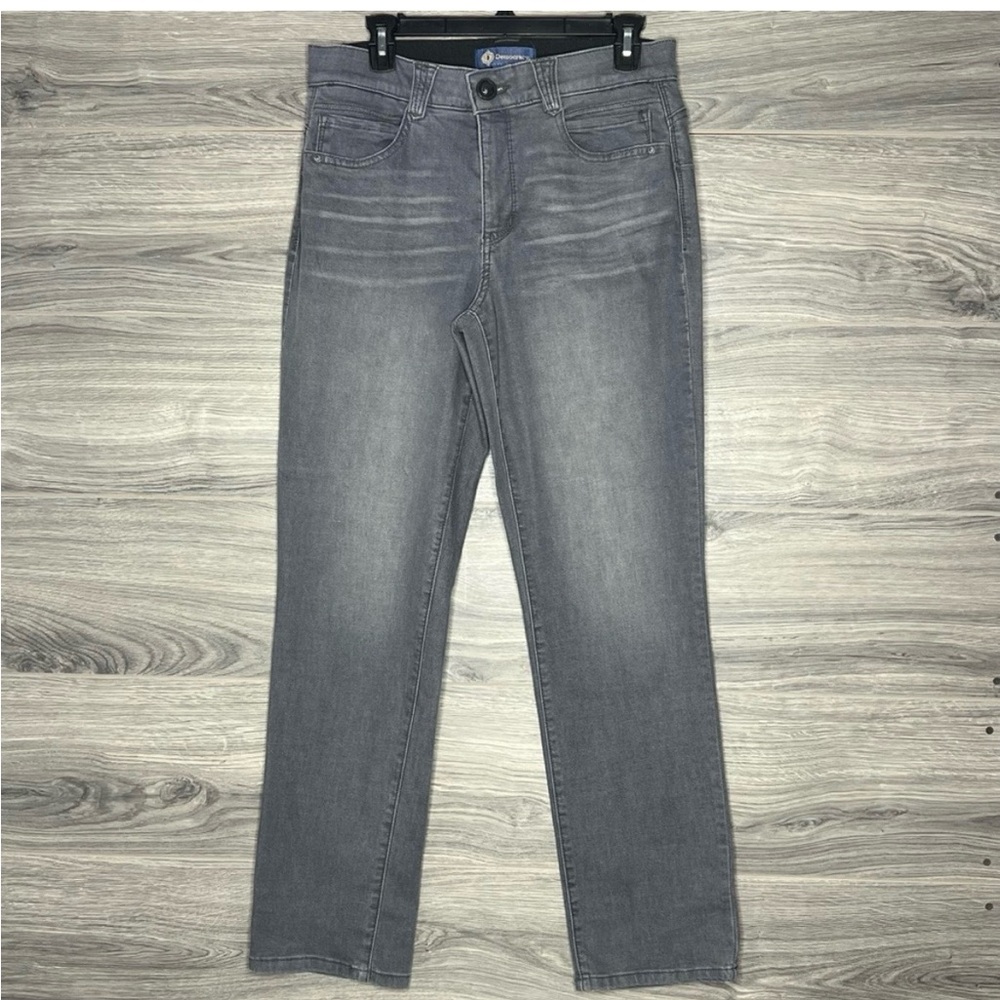 Democracy Grey Straight Leg Jeans Size 10-READ